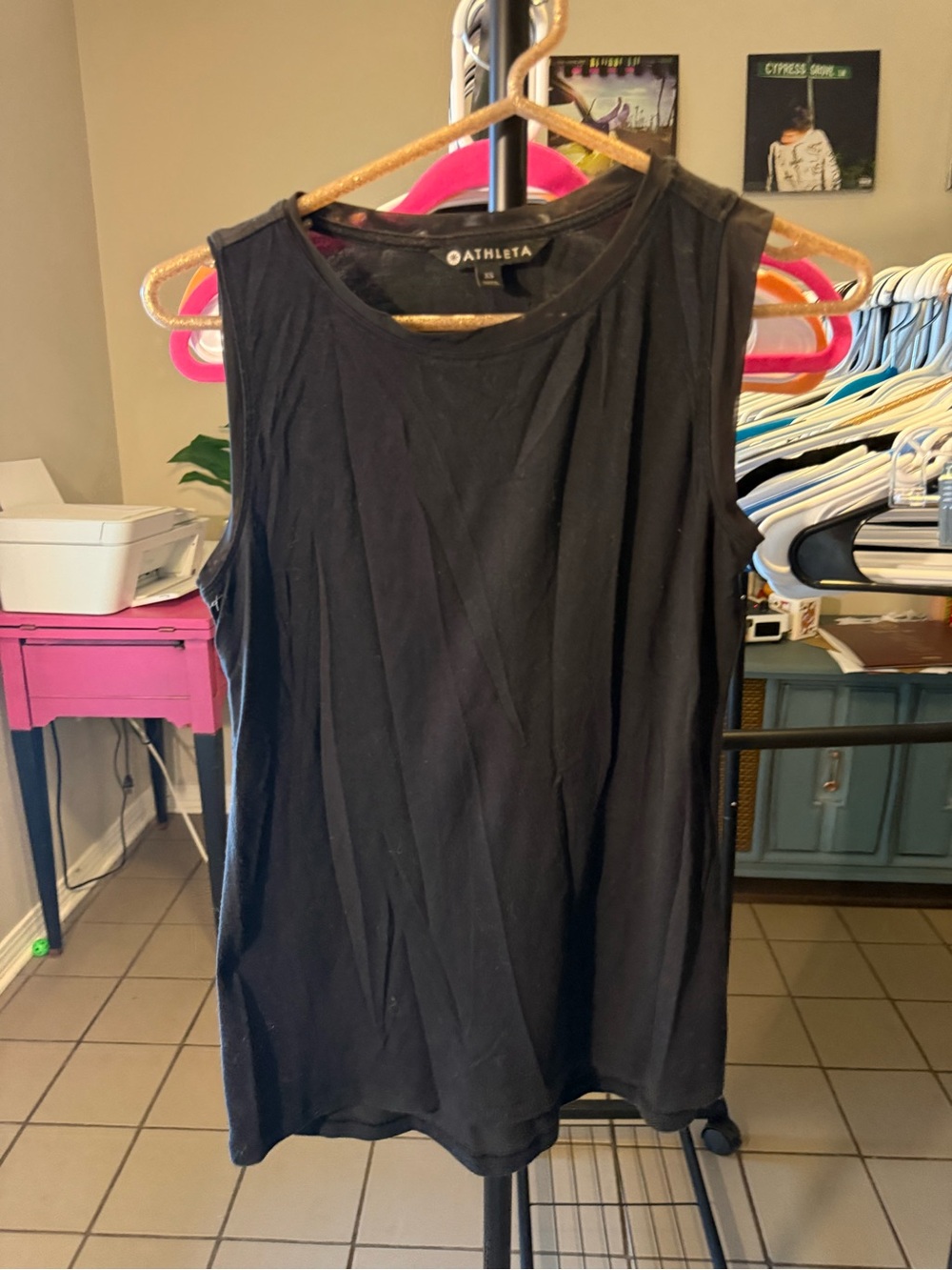 Athleta Black Sleeveless Athletic Tank Top